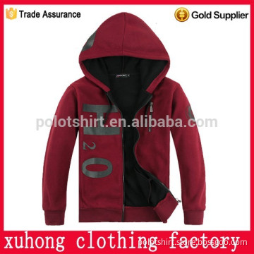 zipper custom printing cardigan women fleece hoody with rib sleeve